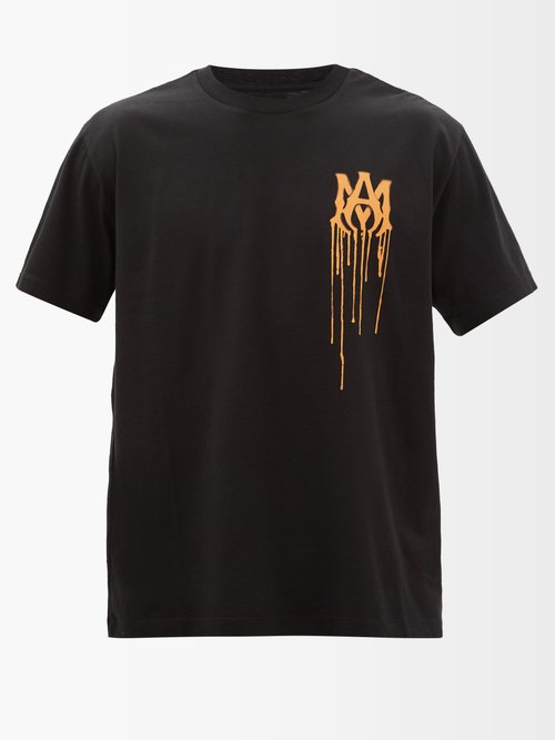 Paint Drip Logo-print Cotton-jersey T-shirt