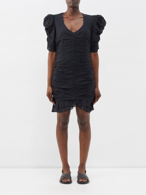 Isabel Marant Étoile Sireny Ruched Cotton-voile Dress