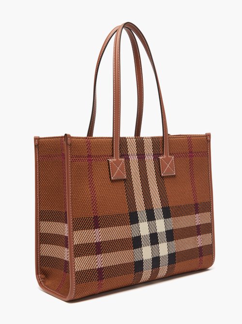 Burberry Briar bag in coated cotton and leather
