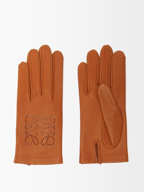 Loewe Perforated-anagram Leather Gloves