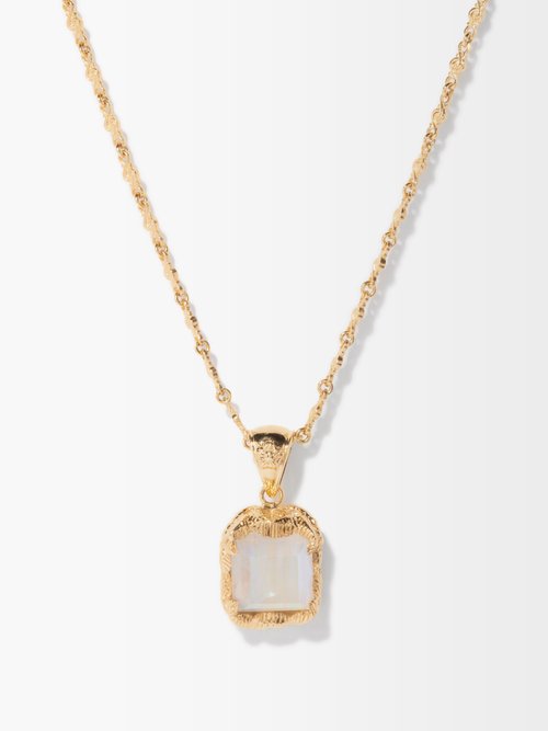 Jade Jagger Pope Moonstone & 18kt Gold Necklace