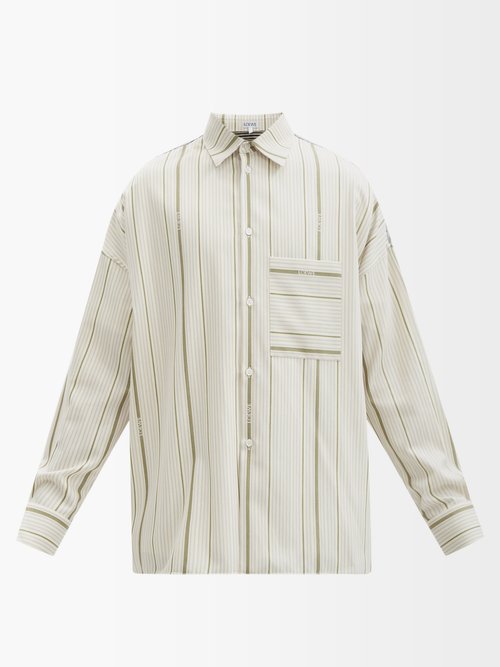 Striped Wool-blend Flannel Shirt