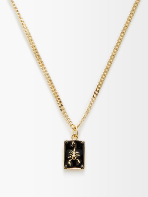 Miansai Scorpius Enamel & 14kt Gold-vermeil Necklace
