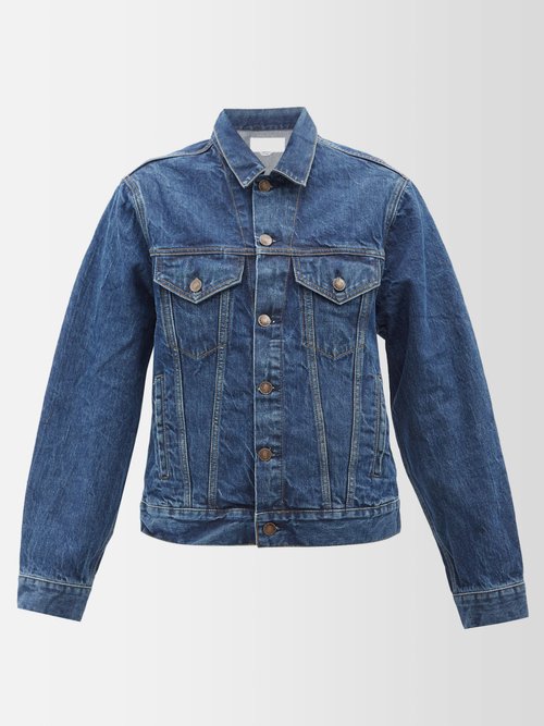 Buy Re/Done - 90s Oversized Trucker Denim Jacket Dark Blue online - shop best Re/Done clothing sales