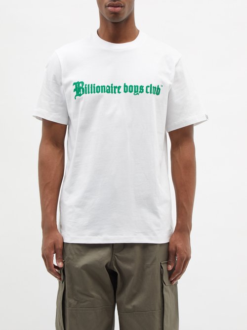 Billionaire Boys Club - Old English Logo-print Cotton-jersey T-shirt - Mens - White