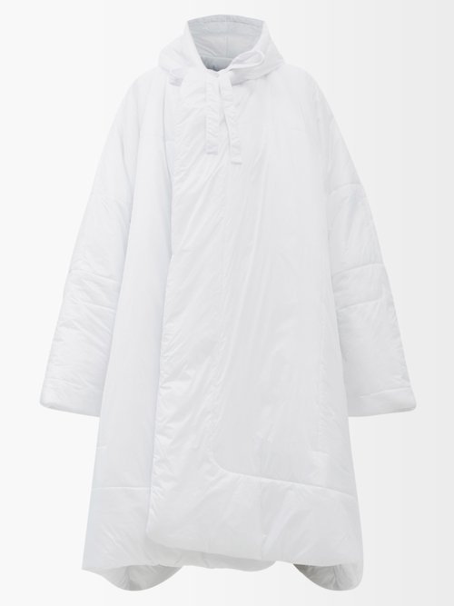 Norma Kamali - Parachute Hooded Padded-nylon Coat White