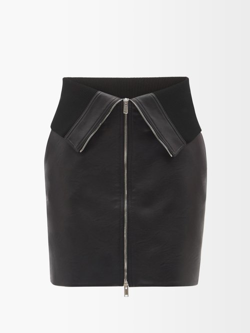Stella McCartney Faux-leather Mini Skirt