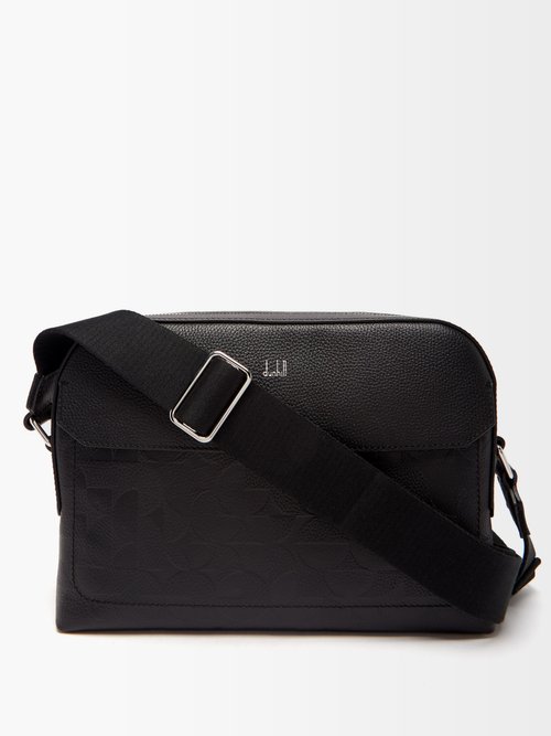 Dunhill - Optical Belgrave Grained-leather Cross-body Bag - Mens - Black