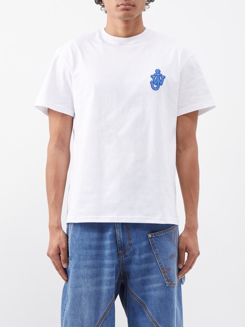 Anchor Appliqué Cotton-jersey T-shirt