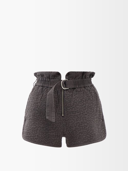Sea Stan Quilted Sandwashed-cotton Shorts
