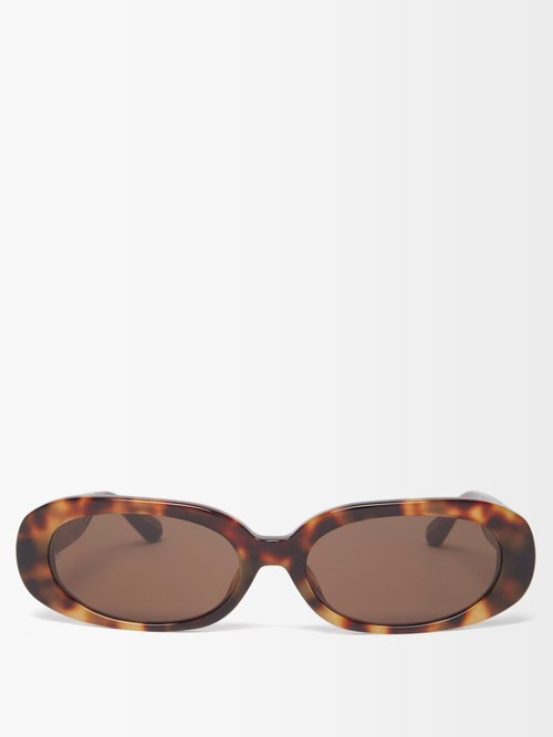 Linda Farrow Cara Oval Tortoiseshell-acetate Sunglasses