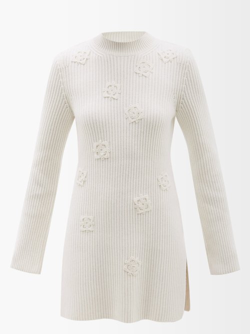 Gabriela Hearst - Gloria Rib-knitted Cashmere-blend Tunic Dress Ivory