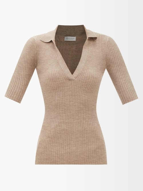 Gabriela Hearst Cano Ribbed-knit Cashmere-blend Sweater
