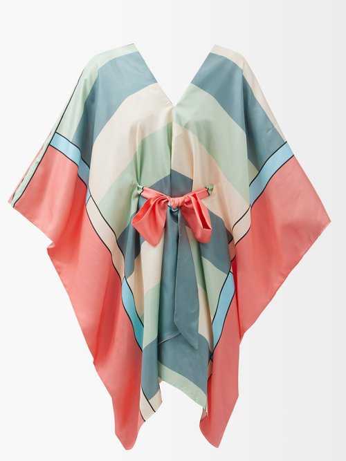Louisa Parris The Formentera Abstract-print Silk Dress