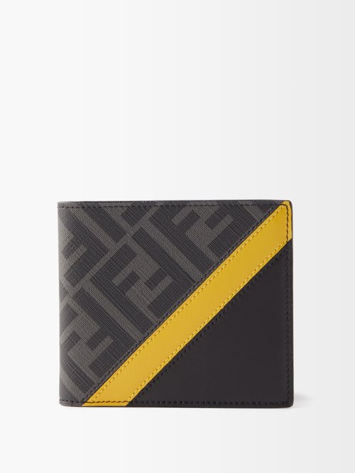 Ff-logo Grained-leather Wallet