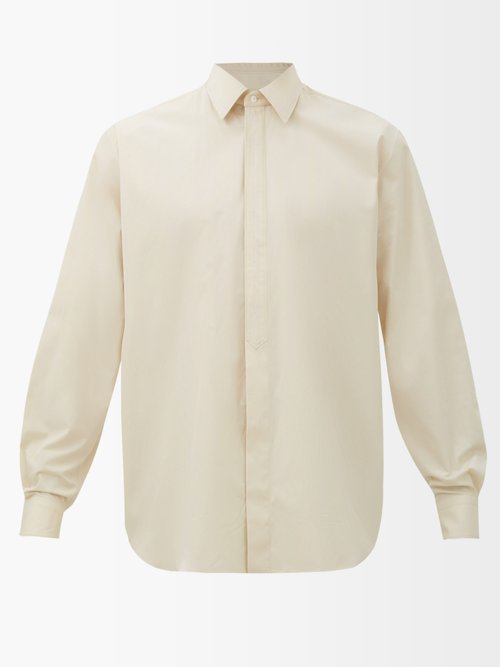 Ff-embroidered Cotton-poplin Shirt