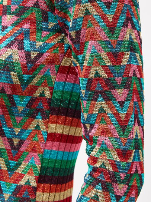 Metallic Jacquard Knit Sweater in Multicoloured - Valentino