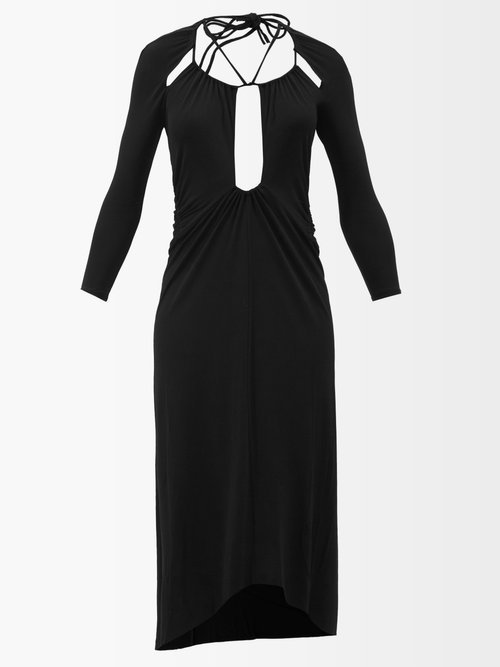 Isabel Marant – Jade Cutout Jersey Midi Dress Black