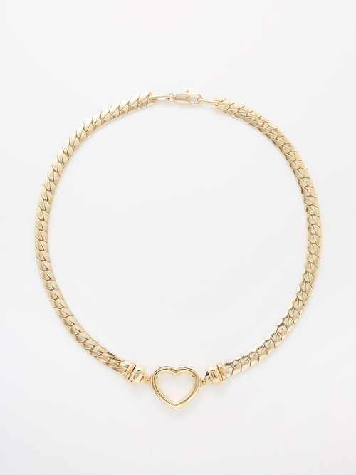 Laura Lombardi Gemma Heart 14kt Gold-plated Necklace
