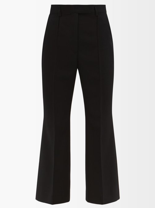 Acne Studios Cropped Canvas Flared Trousers