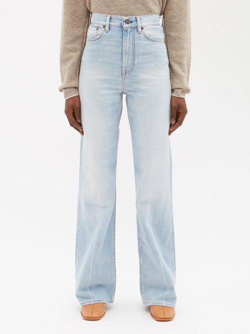 Acne Studios 1990 High-rise Wide-leg Jeans In Light Blue | ModeSens