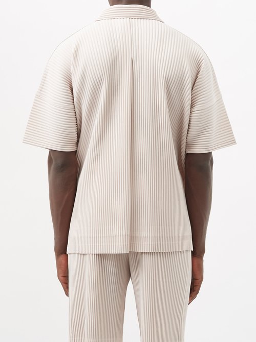 Orange Technical-pleated shirt  Homme Plissé Issey Miyake