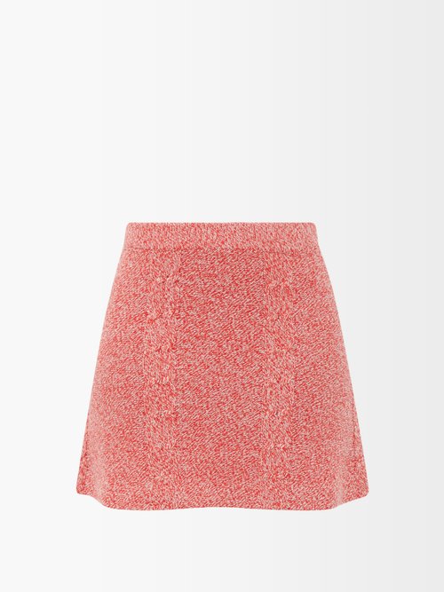 JoosTricot Cabled Mélange Mini Skirt