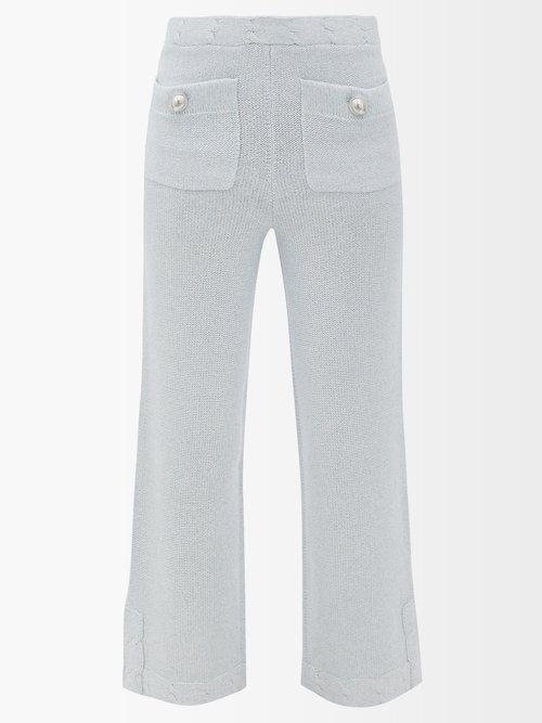 JoosTricot Cabled Flared-leg Trousers