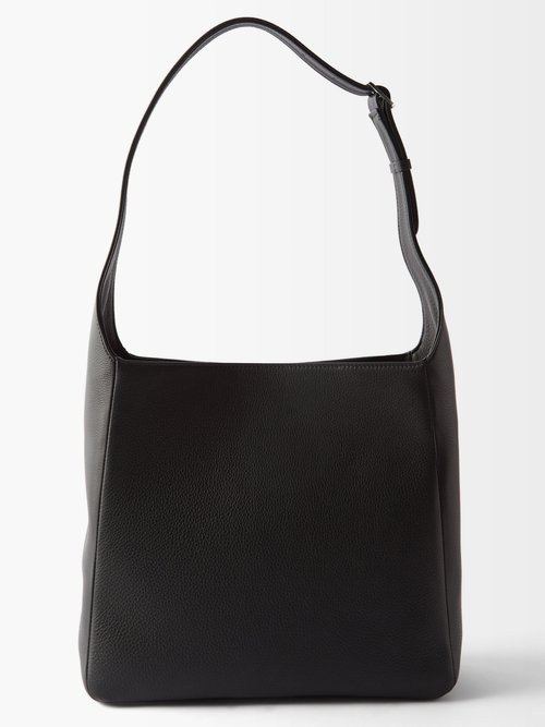 The Row - Piper Grained-leather Shoulder Bag - Womens - Black