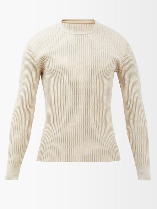 Gelati Checked Cotton-rib Sweater