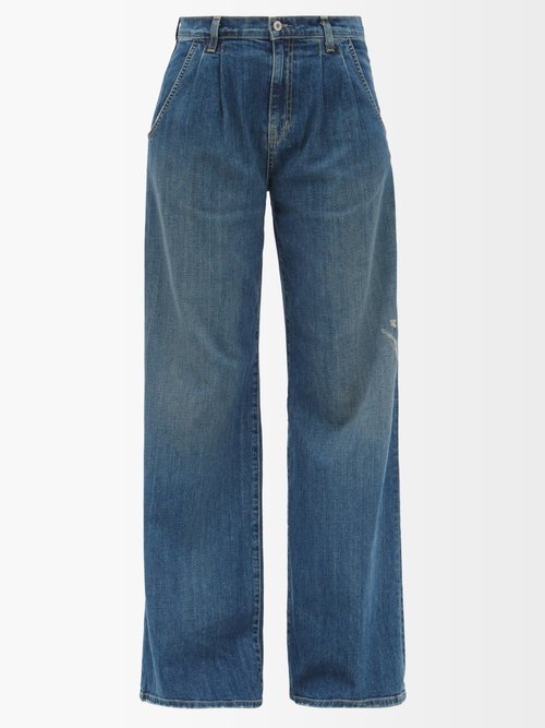 Nili Lotan Double-pleat Wide-leg Jeans