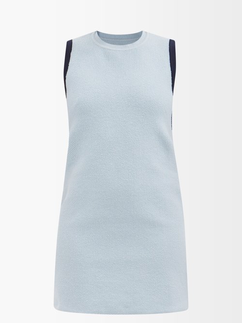 Jacquemus - Sorbetto Scoop-back Chenille Mini Dress Light Blue | Coshio ...