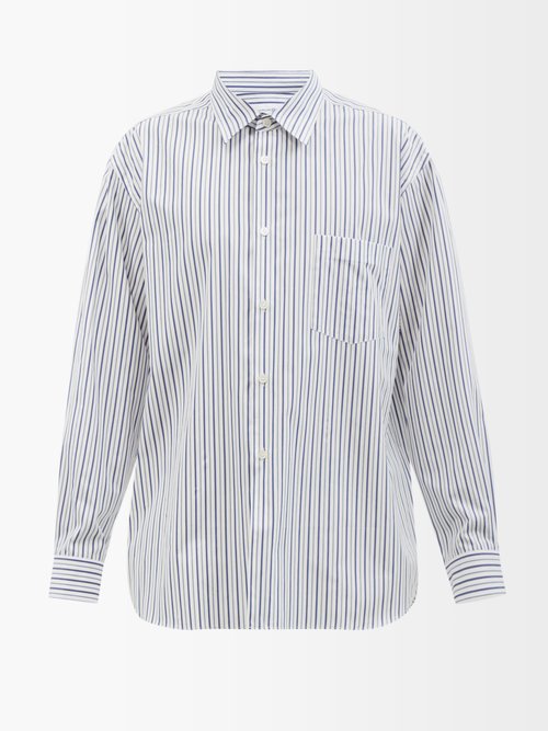Comme des Garçons Shirt Forever Striped Cotton Poplin Shirt