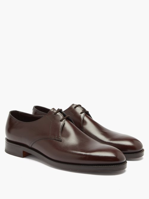 John Lobb Haldon Leather Derby Shoes In Saddle | ModeSens