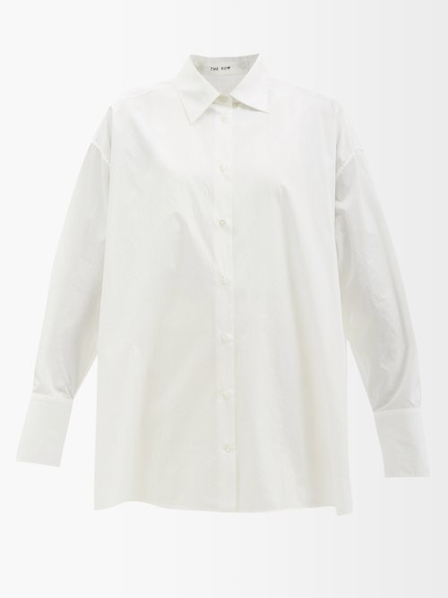 The Row - Lulu Oversized Cotton-poplin Shirt Ivory