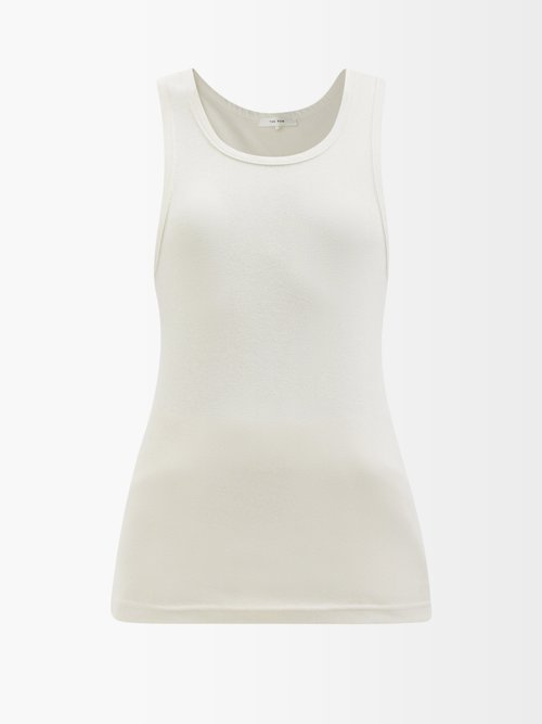 The Row - Glaura Scoop-neck Cotton-jersey Tank Top White