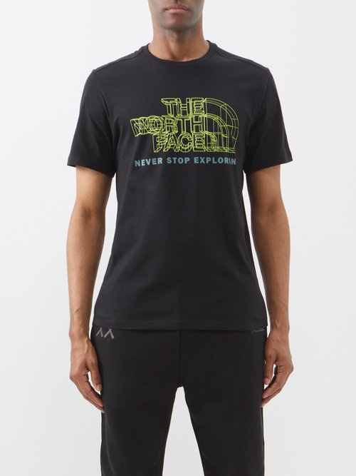 The North Face - Coordinates Print Cotton-jersey T-shirt - Mens - Black