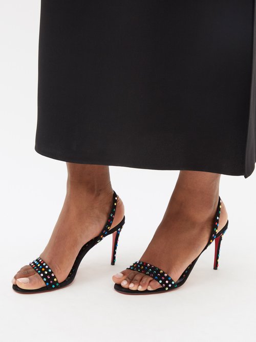 O Marilyn 85 Leather Sandals in Black - Christian Louboutin