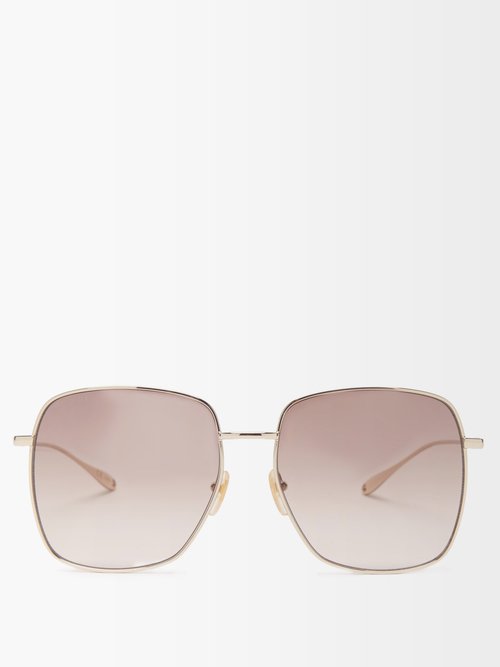 Gucci Eyewear Chain-embellished Oversized Square Sunglasses
