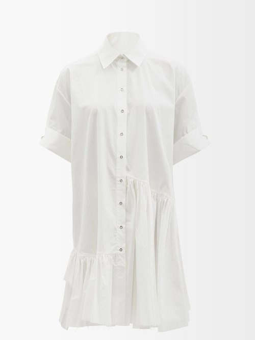 Marques'Almeida Ring-cuff Organic-cotton Poplin Shirt Dress