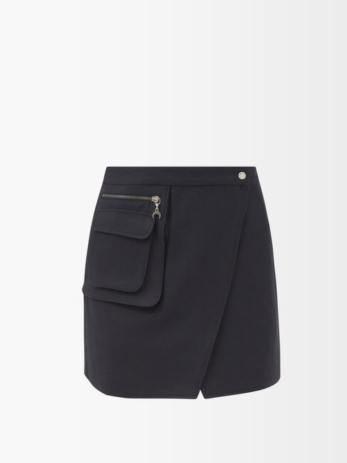 Asymmetrical Recycled Nylon-blend Mini Skirt