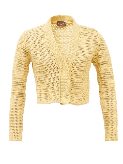 Albus Lumen Crochet-knit Cotton Cardigan