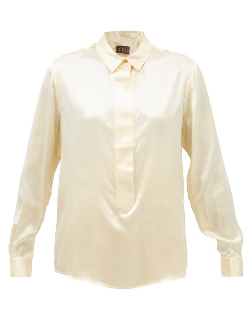 Albus Lumen - Ferias Silk-satin Shirt Cream