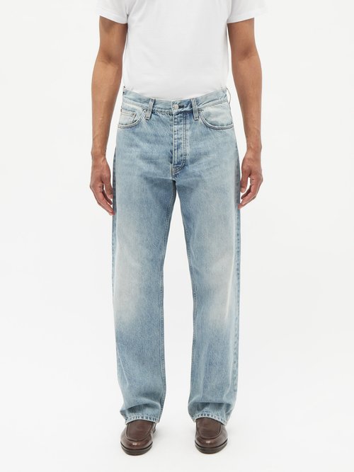 Sunflower - Relaxed-leg Organic-cotton Jeans - Mens - Blue
