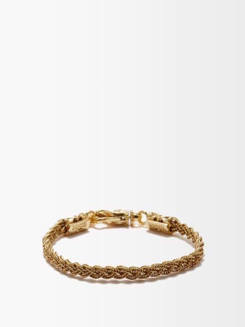Emanuele Bicocchi - Braided Rope-chain 24k Gold-plated Bracelet - Mens - Gold