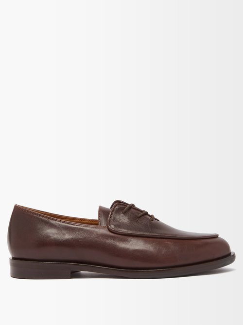 Jacques Soloviere Oli Leather Derby Shoes In Brown