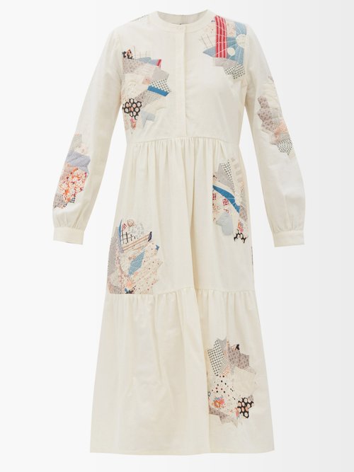 Sea Paloma Patchwork Floral-print Cotton-blend Dress