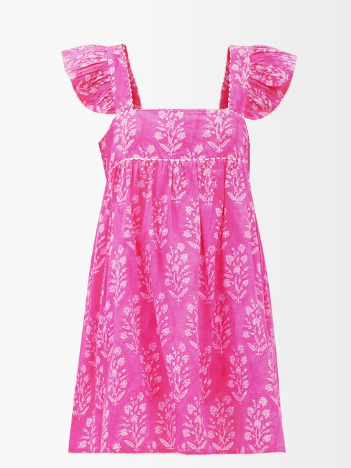 Juliet Dunn Floral-print Cotton-poplin Mini Dress