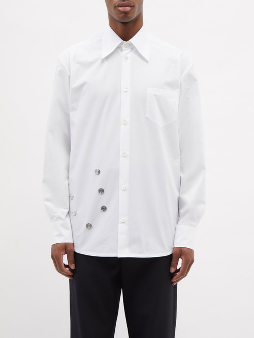 Namacheko - Embellished Cotton-poplin Shirt - Mens - White