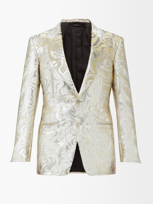 Tom Ford Single-breasted Wave-brocade Suit Blazer | Smart Closet